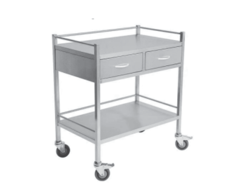 INSTRUMENT TROLLEY (Double Drawers, 24inch x 36inch)