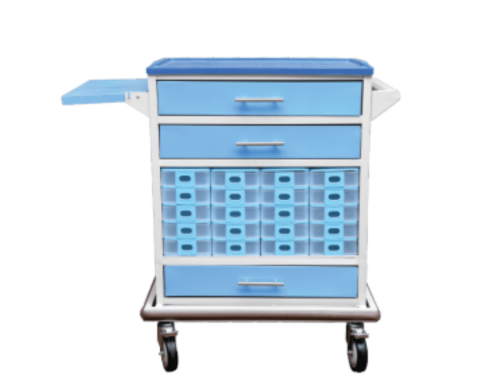 MEDICINE TROLLEY (Fiber Top with Unibox)