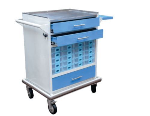 MEDICINE TROLLEY (SS Top with Unibox)
