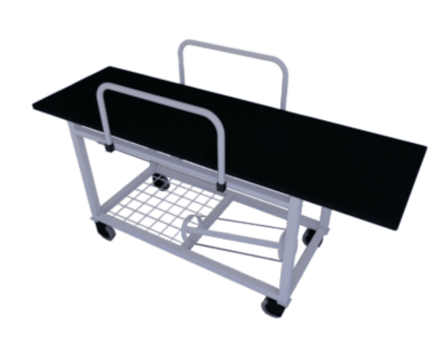 STRETCHER TROLLEY (With Oxygen Cylinder Holder)